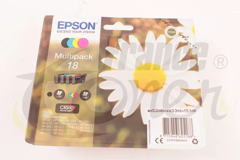 EPSON Cartouches d'encre couleurs série paquerette n°18 pas cher 