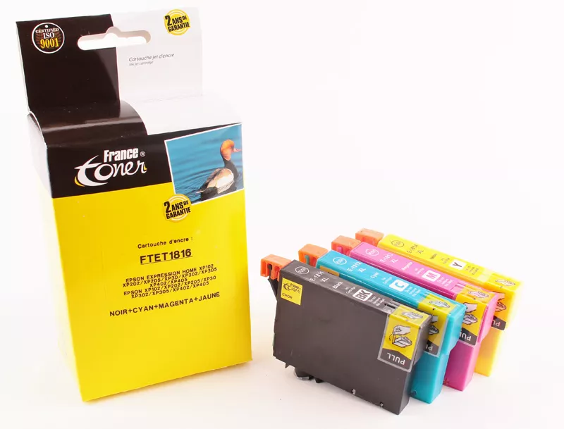Pack 4 cartouches Epson 18 noir et couleurs pour imprimantes jet d'encre -  Cartouches jet d'encre Epson